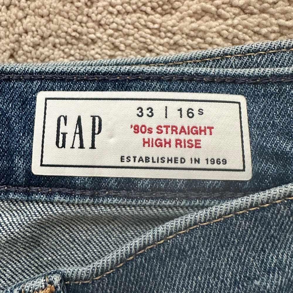 GAP '90s Straight High Rise Jeans - Picture 2 of 3